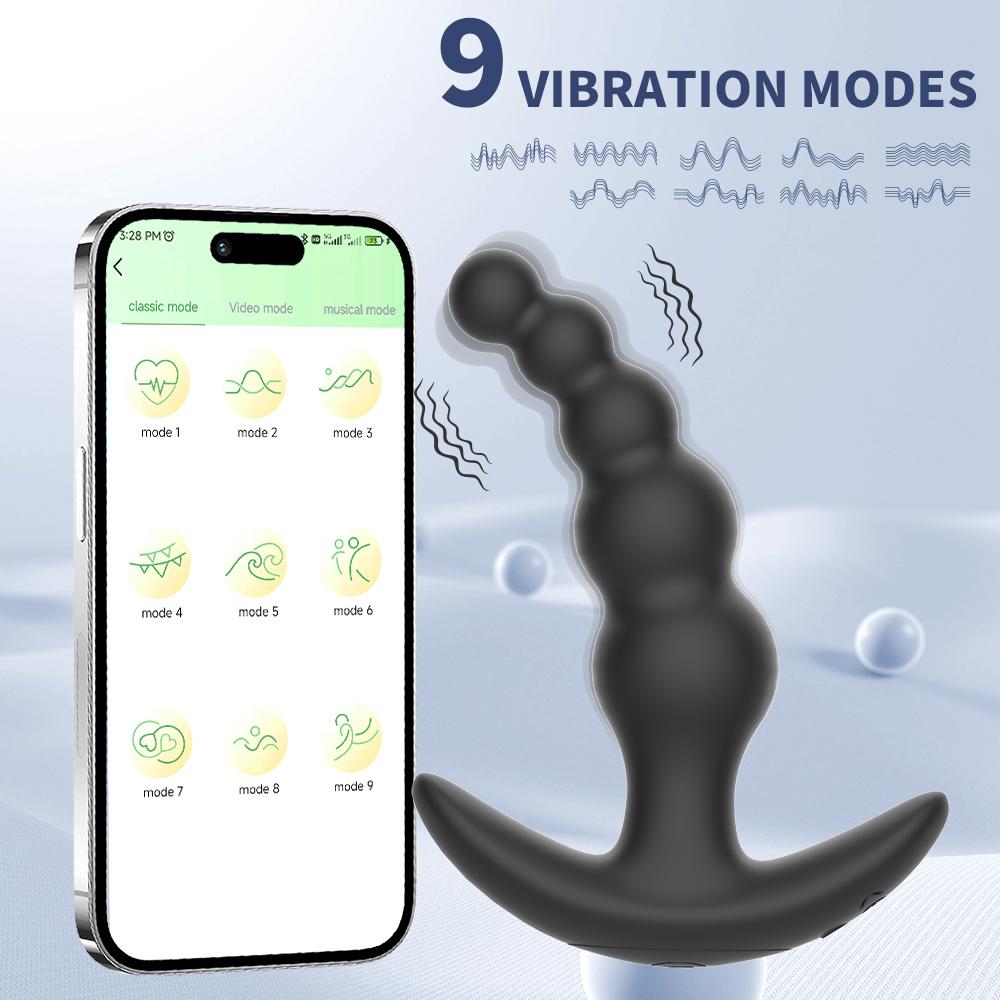 APP Bluetooth Anal Vibrator for Men Prostate Massager Wireless Remote Butt Plug Vibrating Adult Sex Toy for Women Male Gay