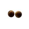 Natural Resin Color Sphere Stud Earrings Niche Medieval Temperament Advanced Simple Electroplating Real Gold Versatile Earrings