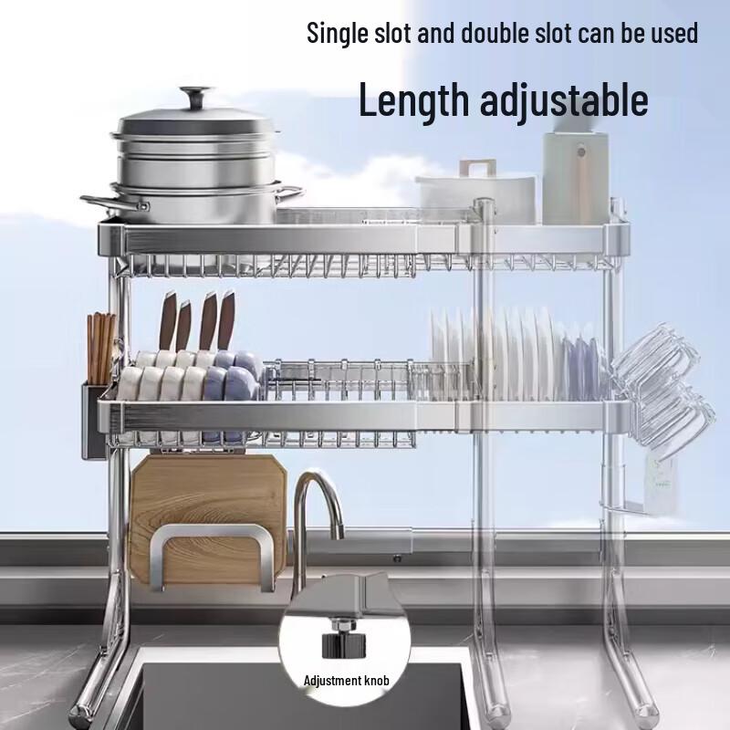 Beifu Ret retractable Stainless Steel Dish Drying Rack with Storage