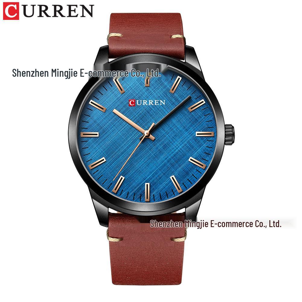 CURREN 8386 Men s Waterproof Leather Strap Quartz Business Watch