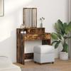 Makeup Table Smoked Oak 79 x 41 x 140 cm Engineered Wood