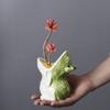 Creative Frogs Face Ceramic Flower-pot For Small Desktop Shelf Decoration Indoor Gardening