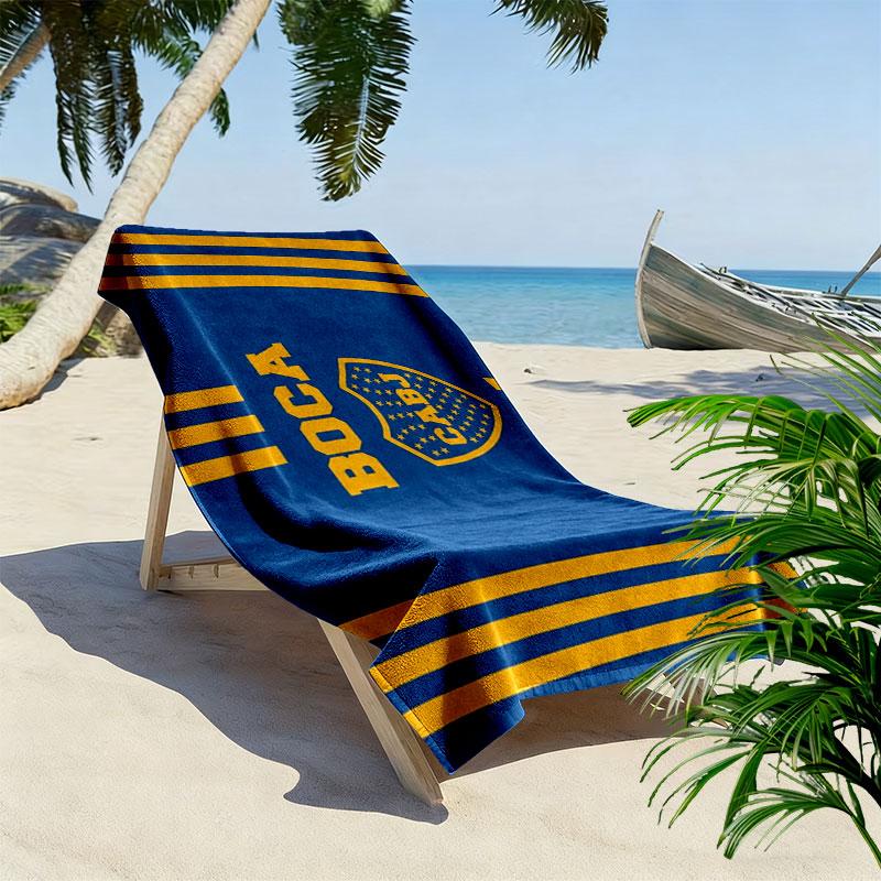 Club Atlético Boca Juniors Print Strandtuch, Großes Weiches Schnelltrocknendes Handtuch für Strand Camping Schwimmen