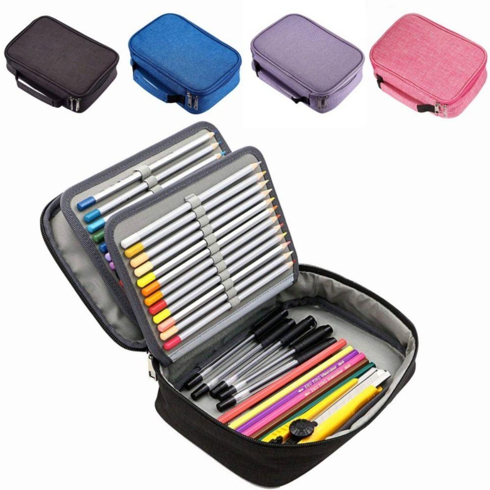 Aesthetic Art Storage Pen Case Large Capacity Stationery Pouch Classified Storage Box Art Supplies