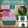 Seed Starter Tray with Grow Light Humidity Adjustable Seedling Trays Mini Propagator Triple Lighting Modes Gardening Accessories