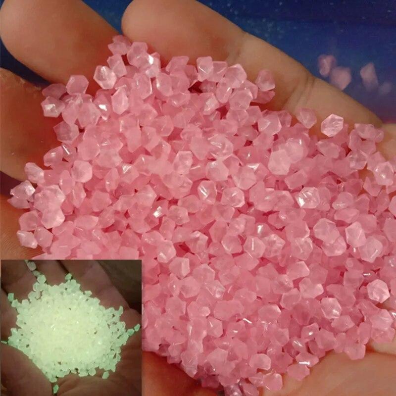 2000pcs 3-5mm Luminous Sand Glow In Dark Pebbles Stone Home Garden Yard Outdoor Path Lawn Decorations Fish Tank Aquarium Decor