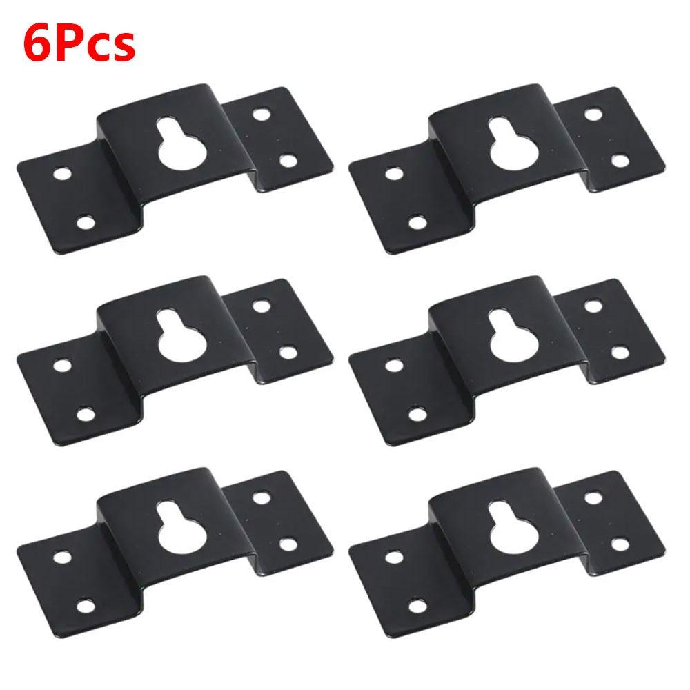 2Pcs Wall Mount Speaker Bracket Metal Universal Rear Hook Hanger Plate Connector Ceiling Stand Clamp