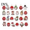 Traditional Holiday Seasonal Accents 24/48Pcs Christmas Wooden Hanging Ornaments, Gnome Elk Gingerbread Ball Lightweight Wood Crafts Tags, Xmas