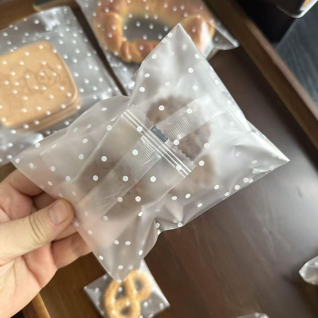 In-Stock Frosted Self-Adhesive Self-Sealing Cookie & Mooncake Bags - Small, Thickened Packaging for Food & Biscuits
