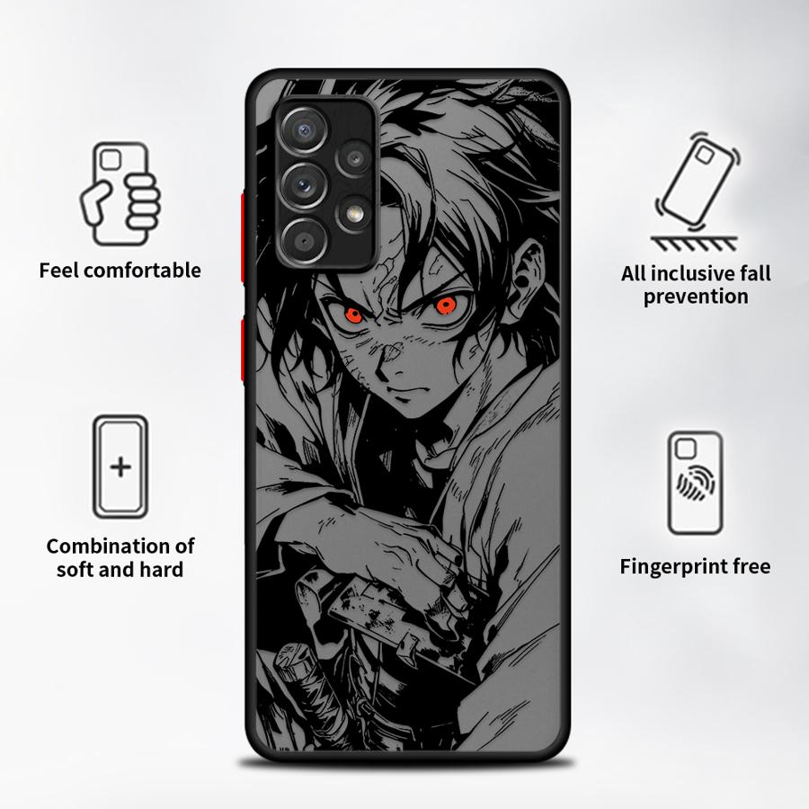 Anime D-emon Cool S-layer Case for Samsung Galaxy A54 A35 A34 A36 A73 A33 A16 A15 A14 A23 A52S A72 A17 A52 A53 A56 A55 Phone