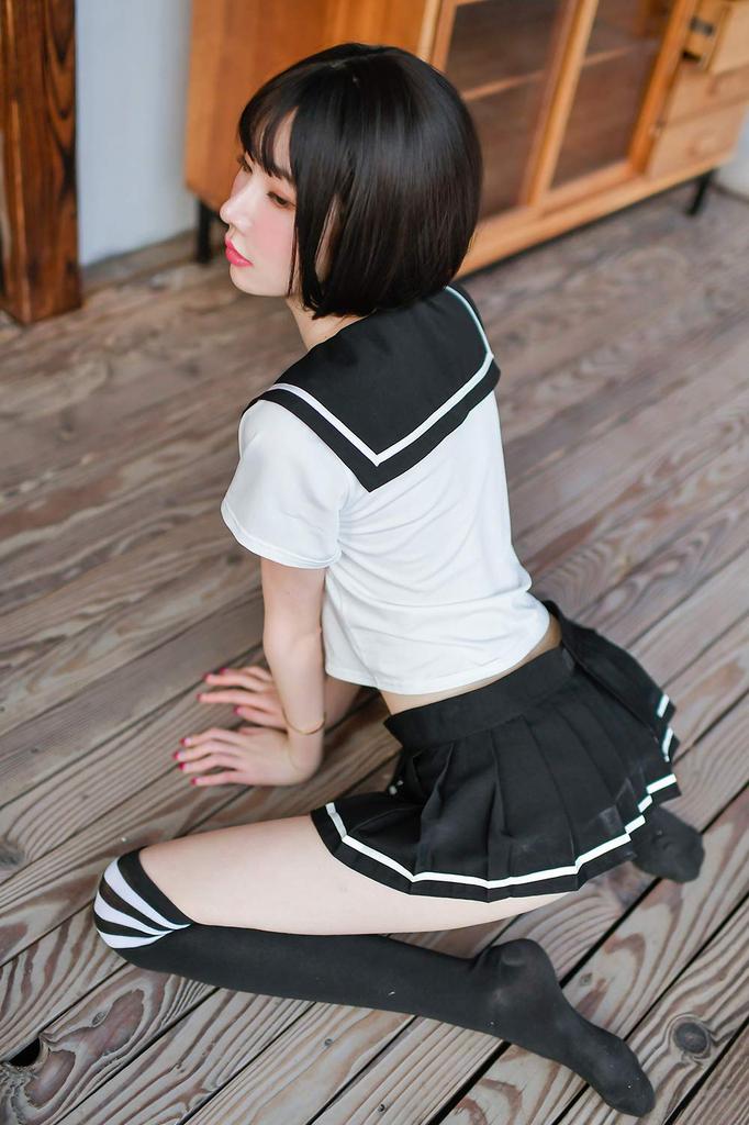 Sexy Sailor Erotic Adult Naughty Navel Short High School Cute Mini One Size Fits Black [SENMHS] Uniform, Underwear, Cosplay, Cosplay, Baring,