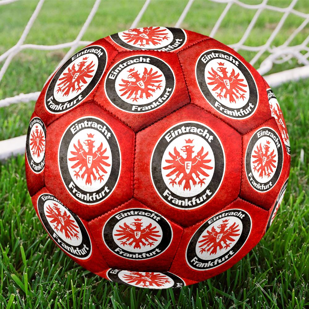 Eintracht Frankfurt logo size5 Soccer Ball, colorful, suitable for all ages, machine-stitched, PVC material, competition grade,durable and high bounce