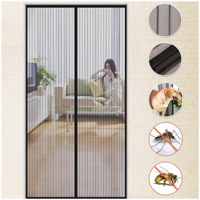 1-piece Door Curtain Multiple Sizes Mosquito Resistant Magnetic Soft Yarn Door Curtain Magnetic Door Curtain Net Door A For Home