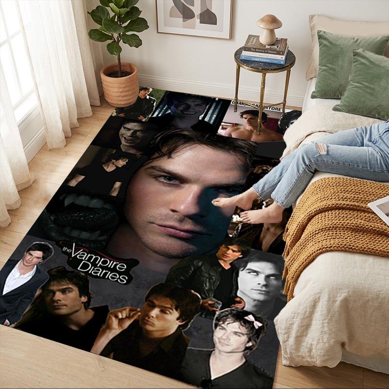 Damon Salvatore Living Room Nonslip Area Rug Soft Carpet For Bedroom Game Playroom Sofa Office Home Decor Doormat Christmas Gift C9261255