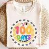 Days of School T Shirt Day Th Celebration StudenT Back To For Teacher Vintage Washed Casual Streetwear Versatile Homme