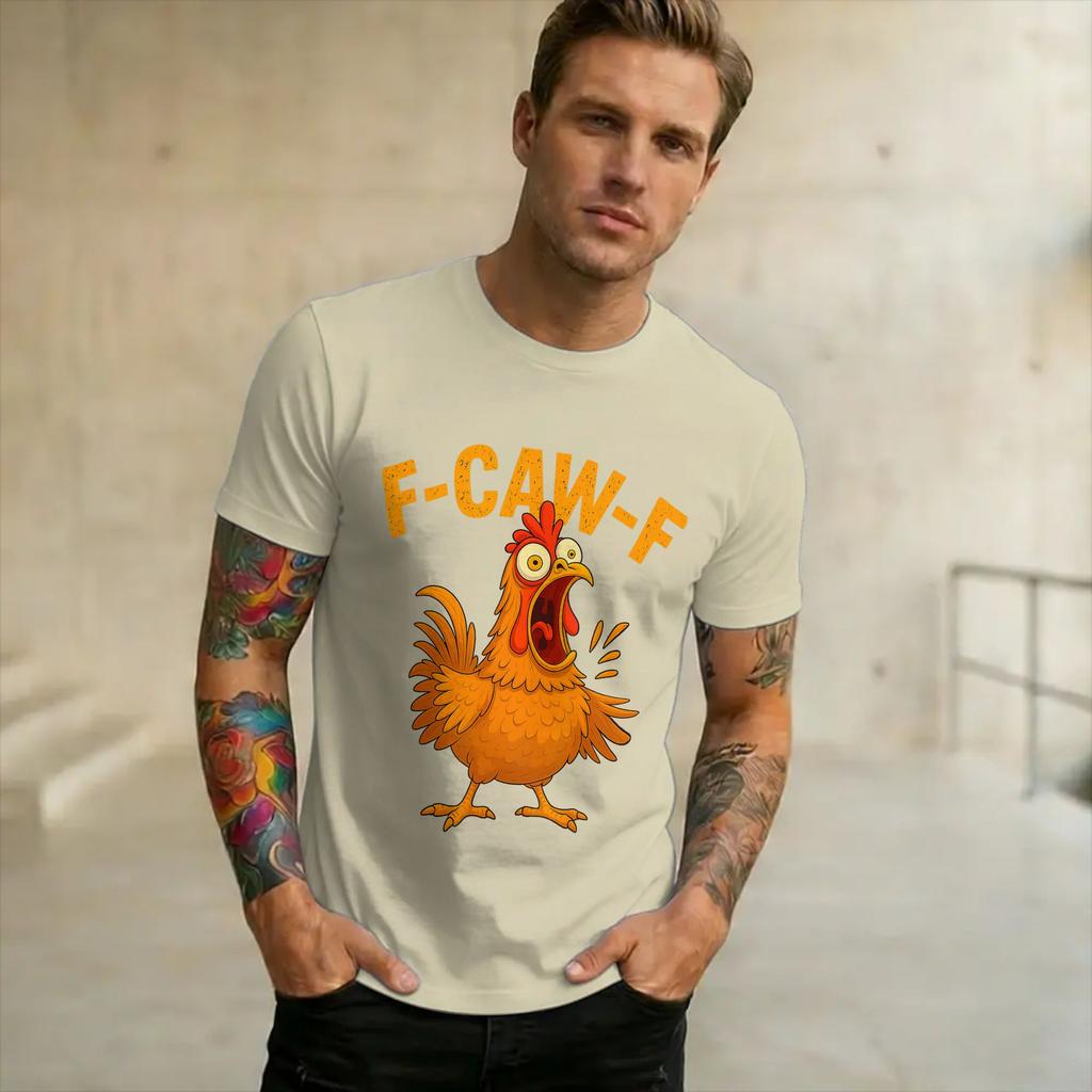 Unisex Wounisex Graphic Printing Funny Fcawf Chicken Fcawf Rooster T Shirt Tee Pure Cotton Tshirts Clothing