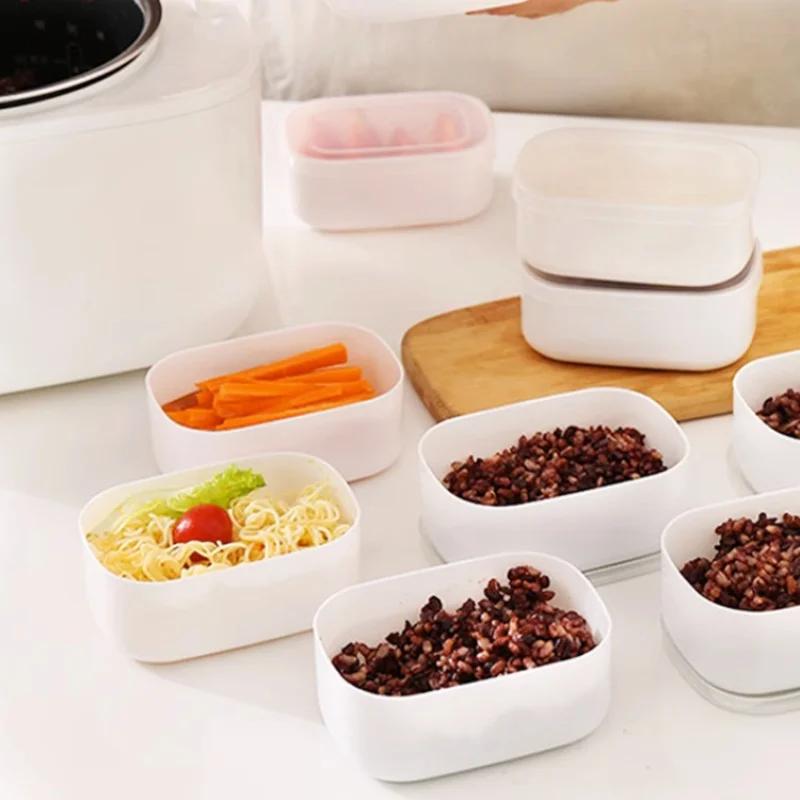 2pcs Multi-grain Rice Frozen Box Brown Rice Fat Reduction Meal Quantitative Bento Box Small Lunch Box