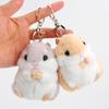 Cute Hamster Pendant Plush Clasp Key Key Chain Ring Keyring Handbag Car Decor