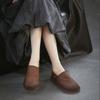 2026 Spring New Hollow Out Ventilated Slip On Soft Sole First Layer Cowhide Women Shoes
