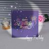 1pcHappy Birthday Card Fireworks 3D Pop Up Cake Light and Music Happy Birthday Card Gift Greeting Card for Husband Kids Wife Mom