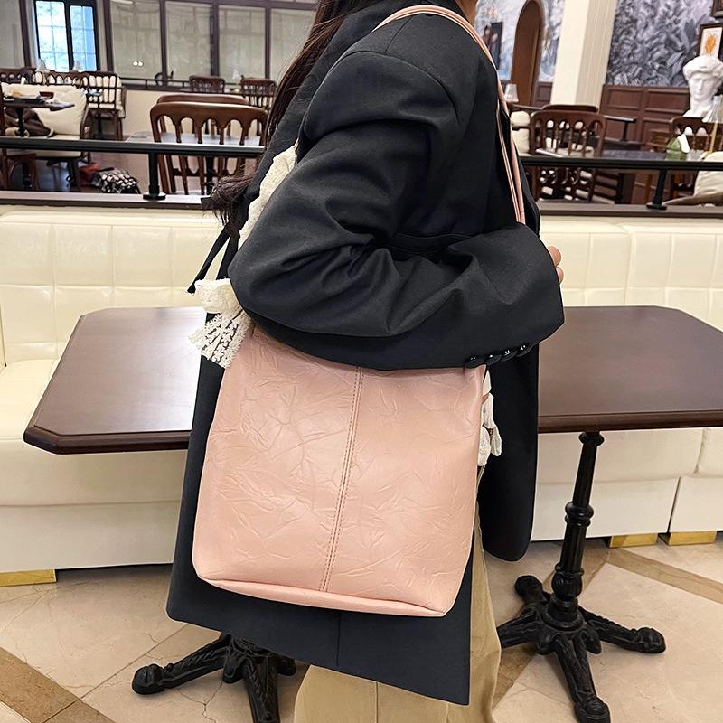 Large capacity lace bow new texture simple casual commuting underarm portable shoulder bag tote bag