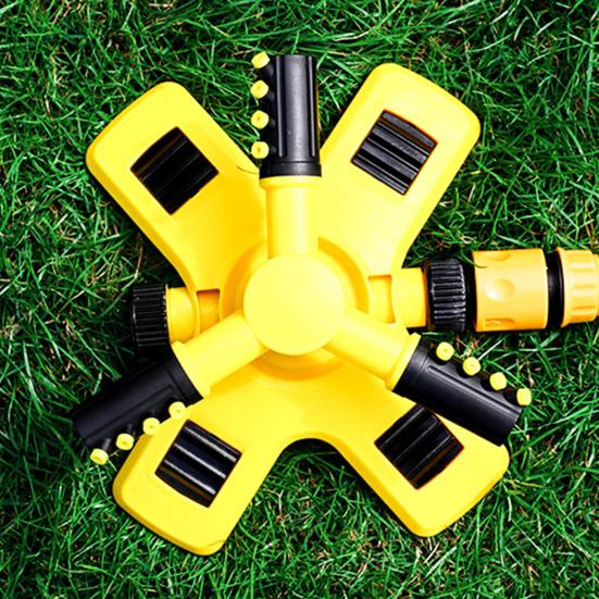 Automatic Lawn Sprinkler 3-Arm Adjustable 360-Degree Rotating Garden Sprinkler Water Sprinkler Garden