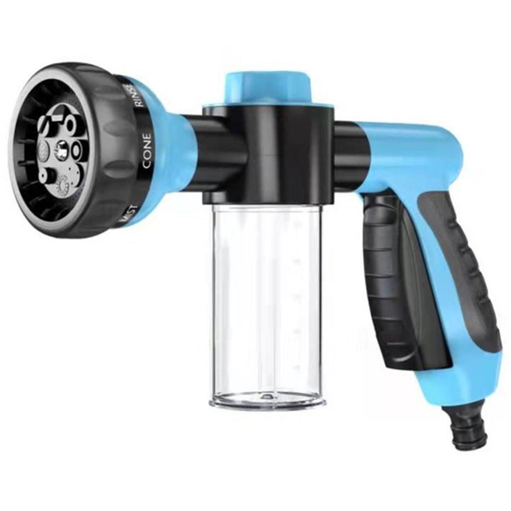 Tragbare Auto Schaumlanze Wasserpistole, 8 in 1 Jet Sprühpistole Seifenspender, Autowascher Sprüher Reinigungswerkzeug für Gartenarbeit im Hinterhof