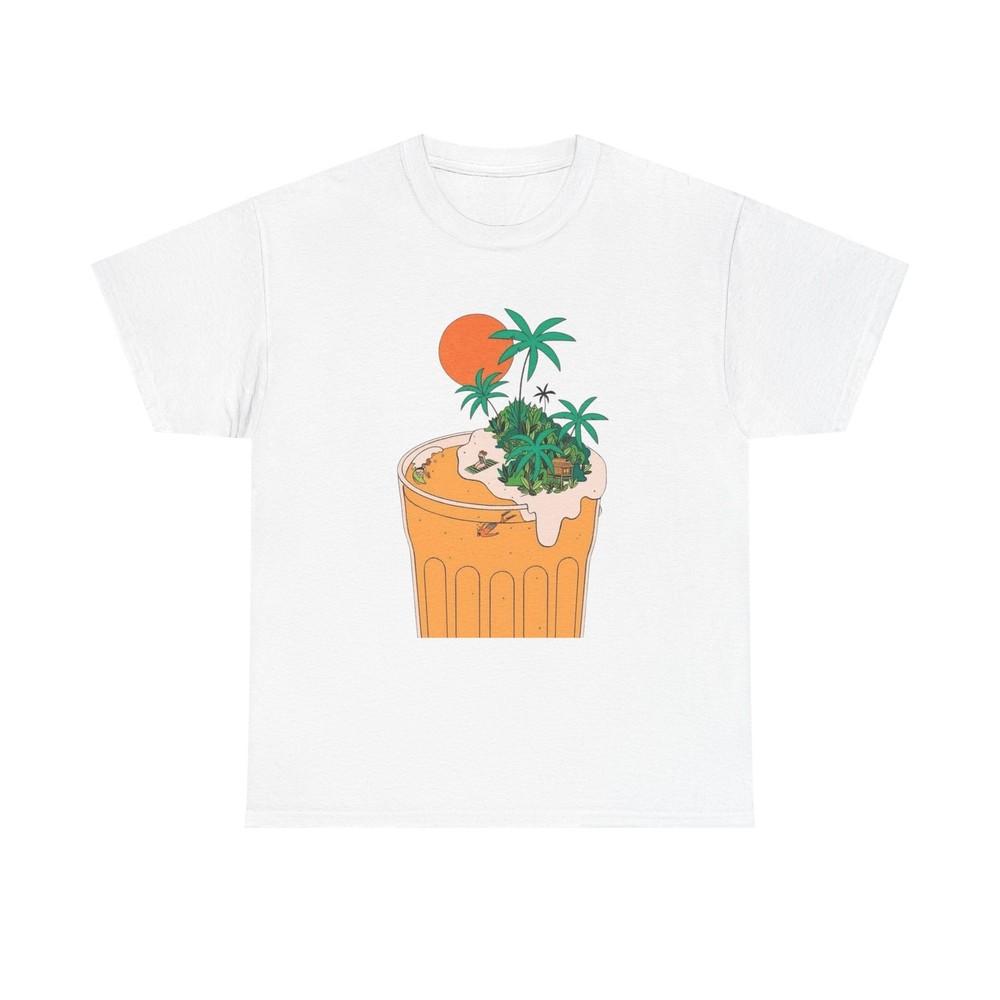Beer Vacation Tropical Vacation Graphic T Shirt Unisex Heavy Cotton Tee