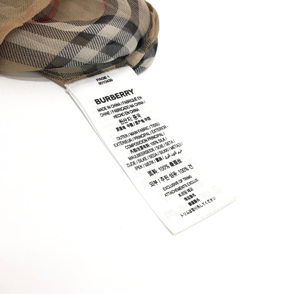 BURBERRY Check pattern see-through Blouse Shirt Long sleeve shirt