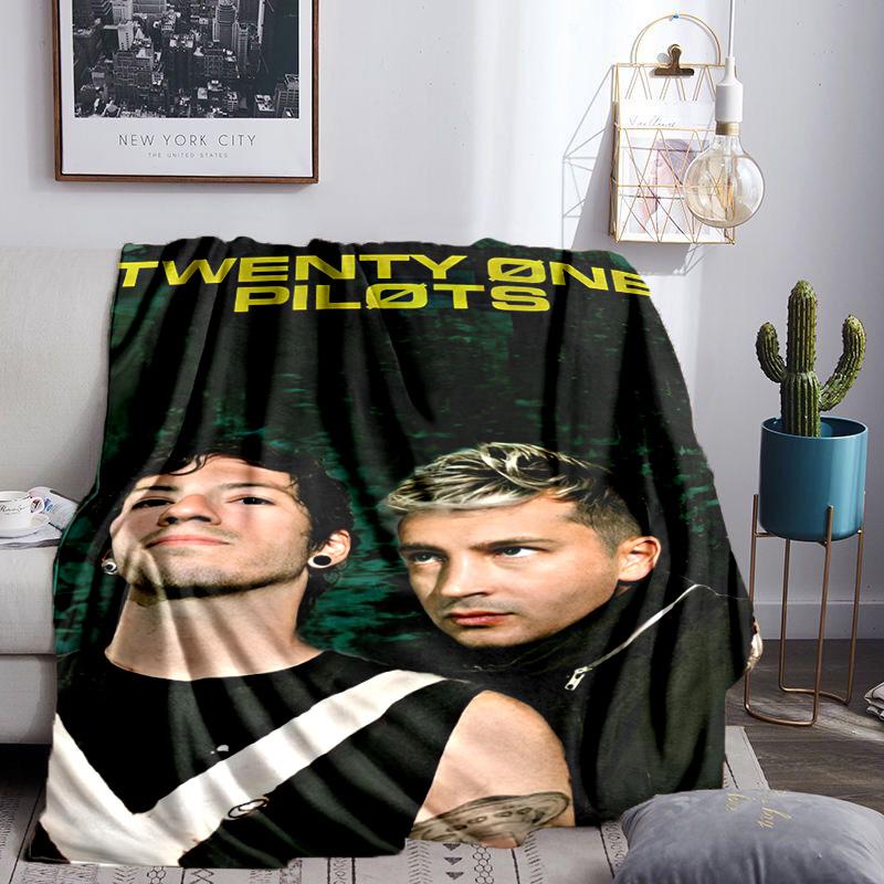 Twenty One Pilots Music Evolution Blanket Flannel Bedding Blanket Perfect for Travel, Camping, Living Rooms, Offices, Sofas, Fan Christmas gift