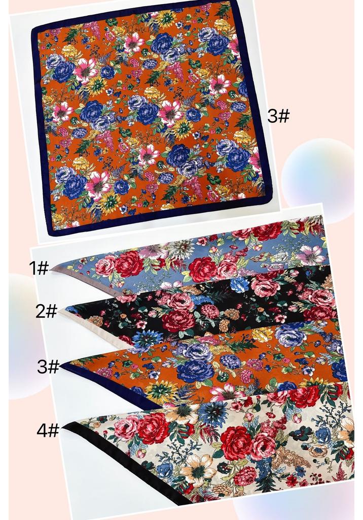 European and American silk scarves retro-printed paisley pattern 71 square scarf bag head versatile scarf