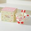 Bow Spoon Goblet Cute Girl Mug Set Drink Water Cup Small Gift Cup High Value Ceramic Cup