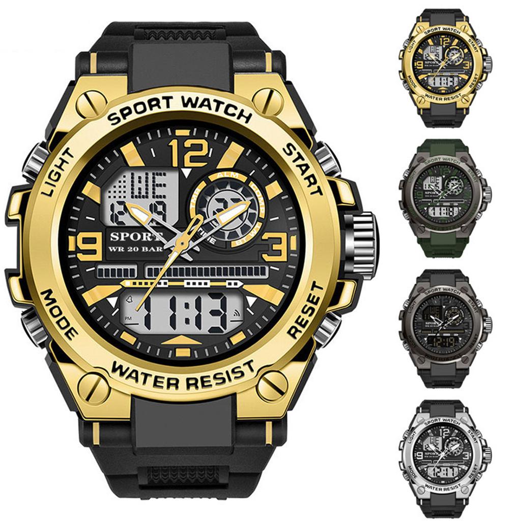Men's Waterproof Luminous Running Alarm Clock Watch