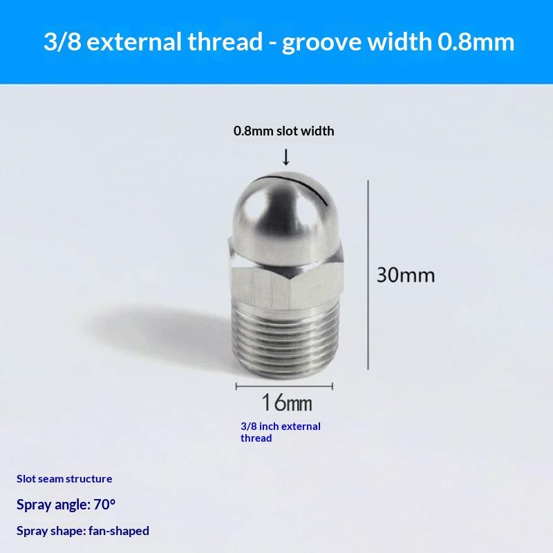 Hot Flat Fan Spray Nozzle BHC Air Knife Blowing Wind Nozzle 1/8'' 1/2'' Slot Cleaning High Pressure For Industrial Dust Removal