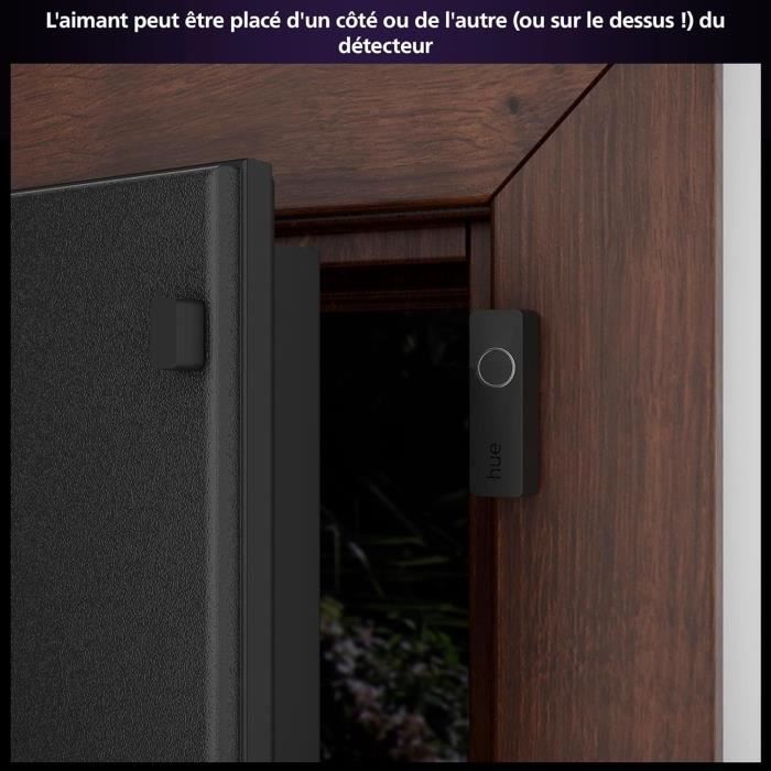Kontaktsensor – Philips Hue – Sicher – Für Tür oder Fenster – Einfache Installation – Steuerung über die Hue App – Schwarz
