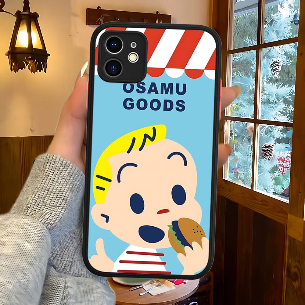 Fashion Osamu Goods Phone Case For IPhone 11 12 13 14 15 16 Pro Plus X XS MAX Matte Bumper Shockproof Cover