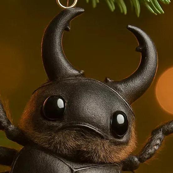 Insect Christmas Ornament 2D Acrylic Spider/Bee/Ladybug/Caterpillar Christmas Tree Ornament for Nature Lovers