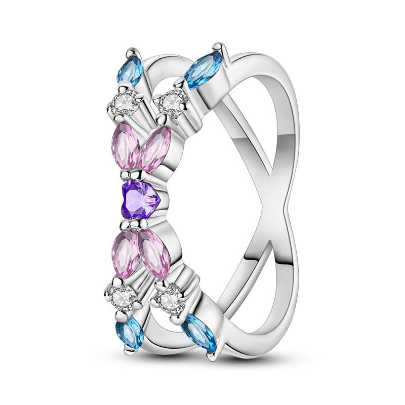 Biżuteria Pierścionek 100% Srebro Próby 925 damski pierścionek zaręczynowy Tworzenie biżuterii dla kobiet jako prezenty na przyjęcie weselne