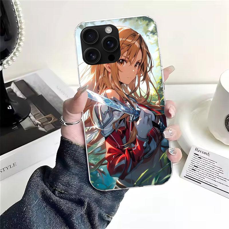 Sword Art Online Yuuki Asuna Soft Phone Case For IPhone 11 17 Air 16E 16 Pro Max 15 + 14 Plus 13 Mini 12 Apple 7 SE 8 Fundas Coq