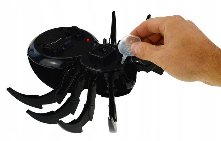 Pająk Sterowany Rozpyla Mgłę Led Pilot R/C 30Cm Czarny