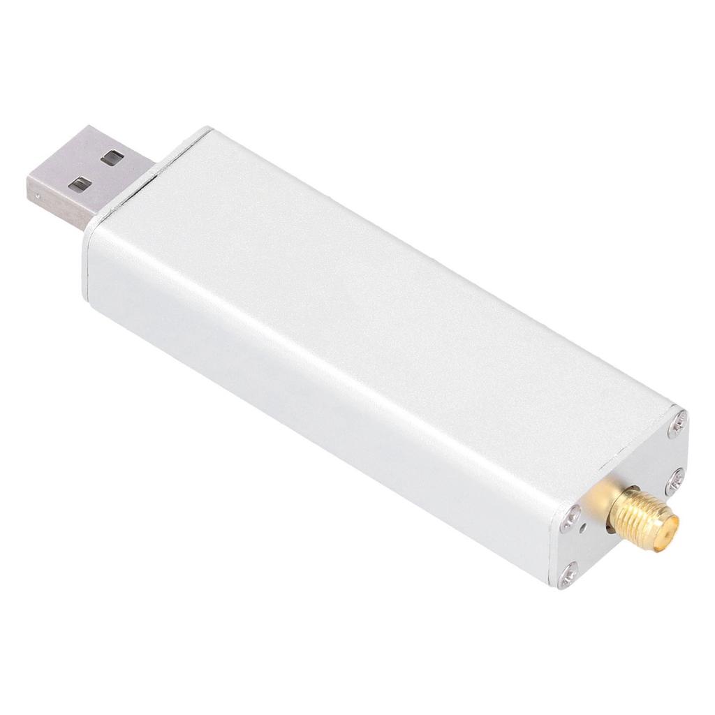 Full Band Receiver Aluminum Alloy RTLSDR 0.1MHz to 1.9GHz Full Band Tuner for FM Radio Intercom Talk Signal Reception