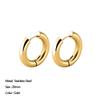 Classic Minimalist Stainless Steel Chunky Hoop Earrings Gold Color R Tone Color Huggie Circle Ear Women Rings Jewelry AccessoriesClassic Jewelry