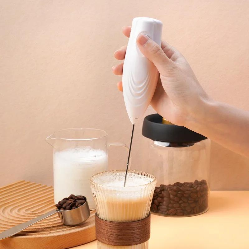 Spumant de lapte Mâner mai mare electric de mână pentru spumare a laptelui Blender de cafea de mână Spumant pentru spuma de latte Agitator de băuturi