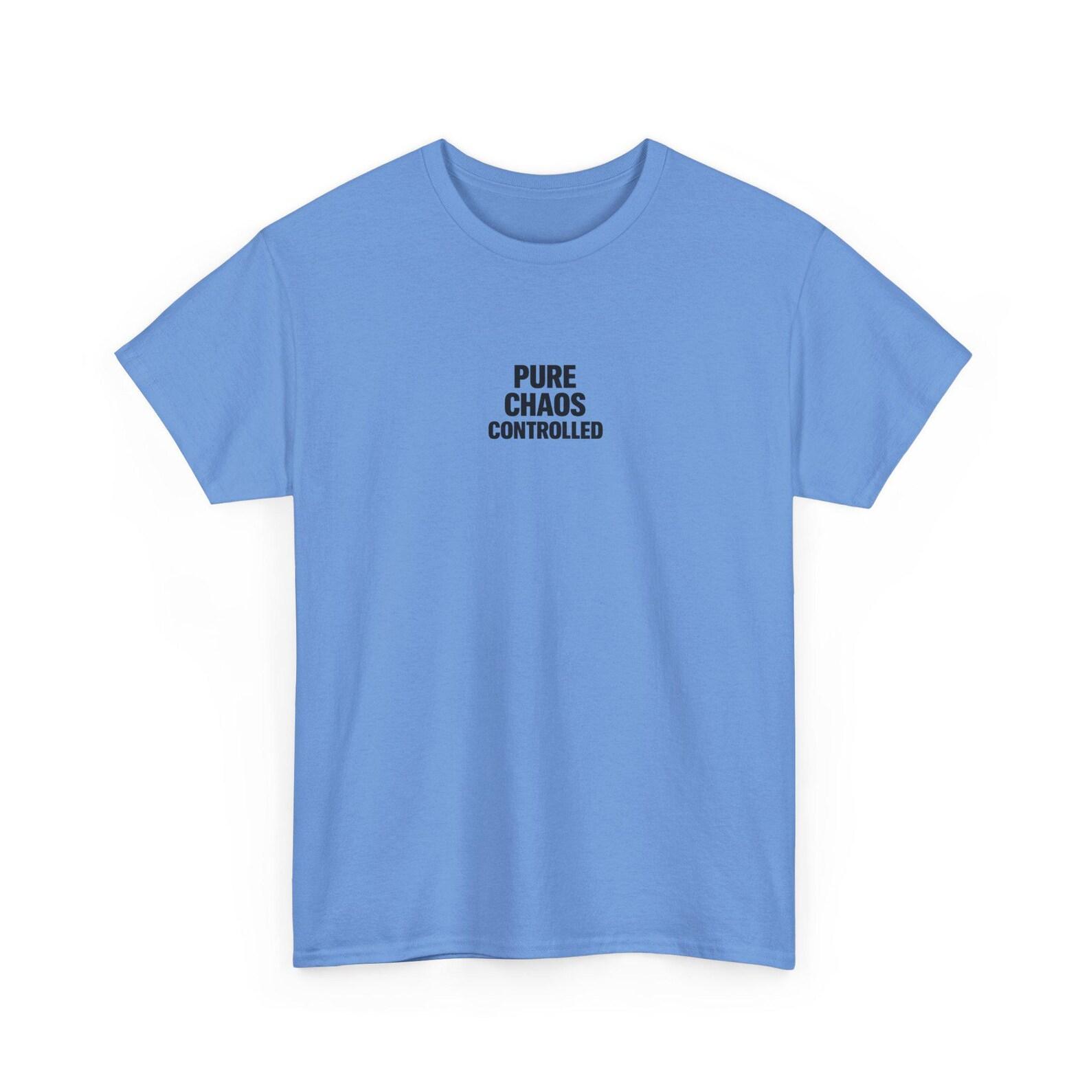Pure Chaos Controlled Tee | Minimalist Text Back Print 3XL