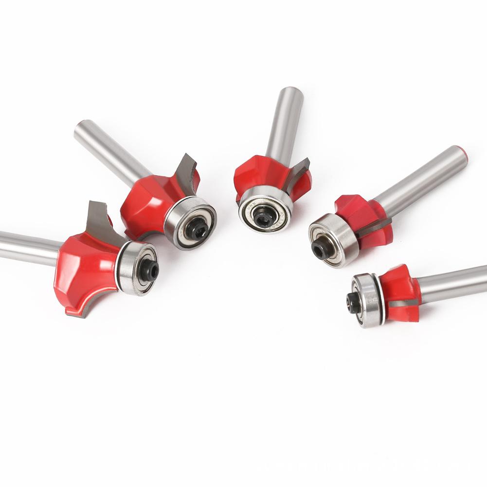 Woodworking Bearing Round Corner Cutter Trimming Machine Cutter Head Chamfering Slotting Engraving Woodworking Cutter Gong Cutter 1/4 Handle 6 Handle