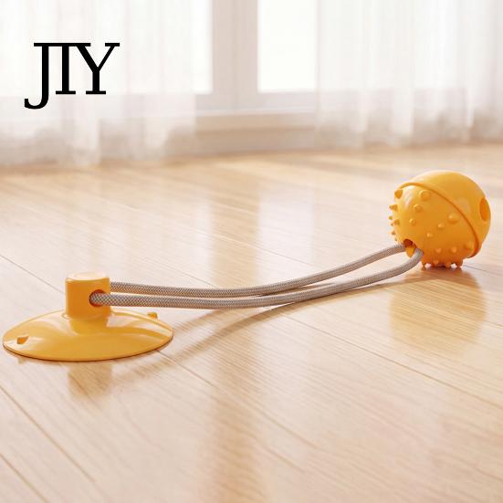 Heavy Duty Dog Rope Suction Cup Toy, Interactive Tug of War Rubber Treat Dispensing Aggressive Chewers Toys Ball, Molar Toy for Teeth Cleaning,