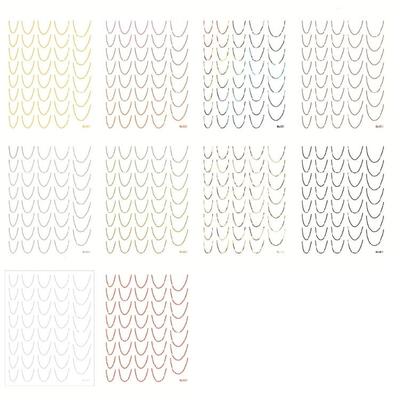 12 Sheets French Tip Nail Stickers Nails Art Decorations Self-Adhesive Manicures Stickers French Line Nails Art Stickers