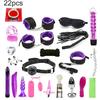 Plush Handcuffs Restraints Bondage Condom Dildo Choker Couples Sex Tool Set