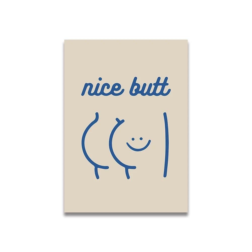 Vintage Pink Cartoon Print Canvas Posters Wall Art Poster Home Decor Canvas Print Painting  Living Room Bedroom Decor Unframed