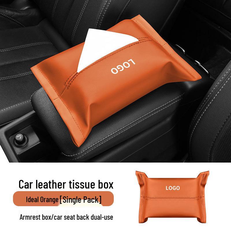 

Nappa Leather Car Sunshade Tissue Holder - Customizable and Multifunctional